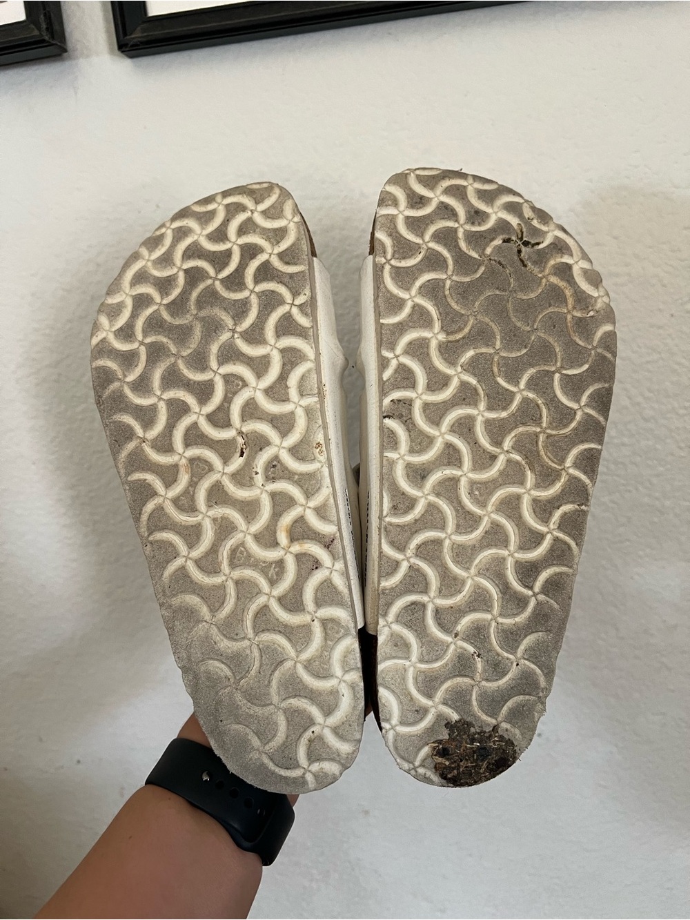 Birkenstock Florida Birko-Flor White Sandals Size 37 L 7-7.5 Regular Wide - Picture 8 of 15